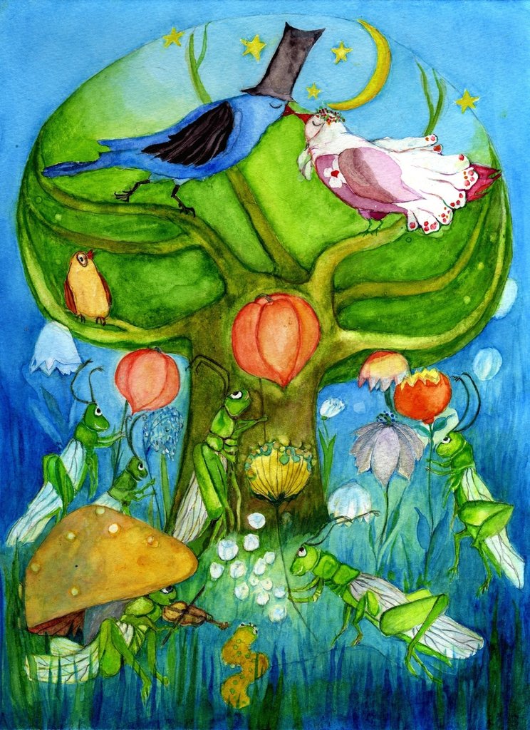 <i>The Birds' Wedding</i> Poster by Eva-Maria Ott-Heidmann