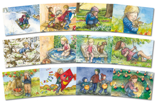 Set of 12 Postcards for Each Month of the Year by Sanne Dufft
