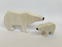 Load image into Gallery viewer, Wooden Polar Bear and Cub
