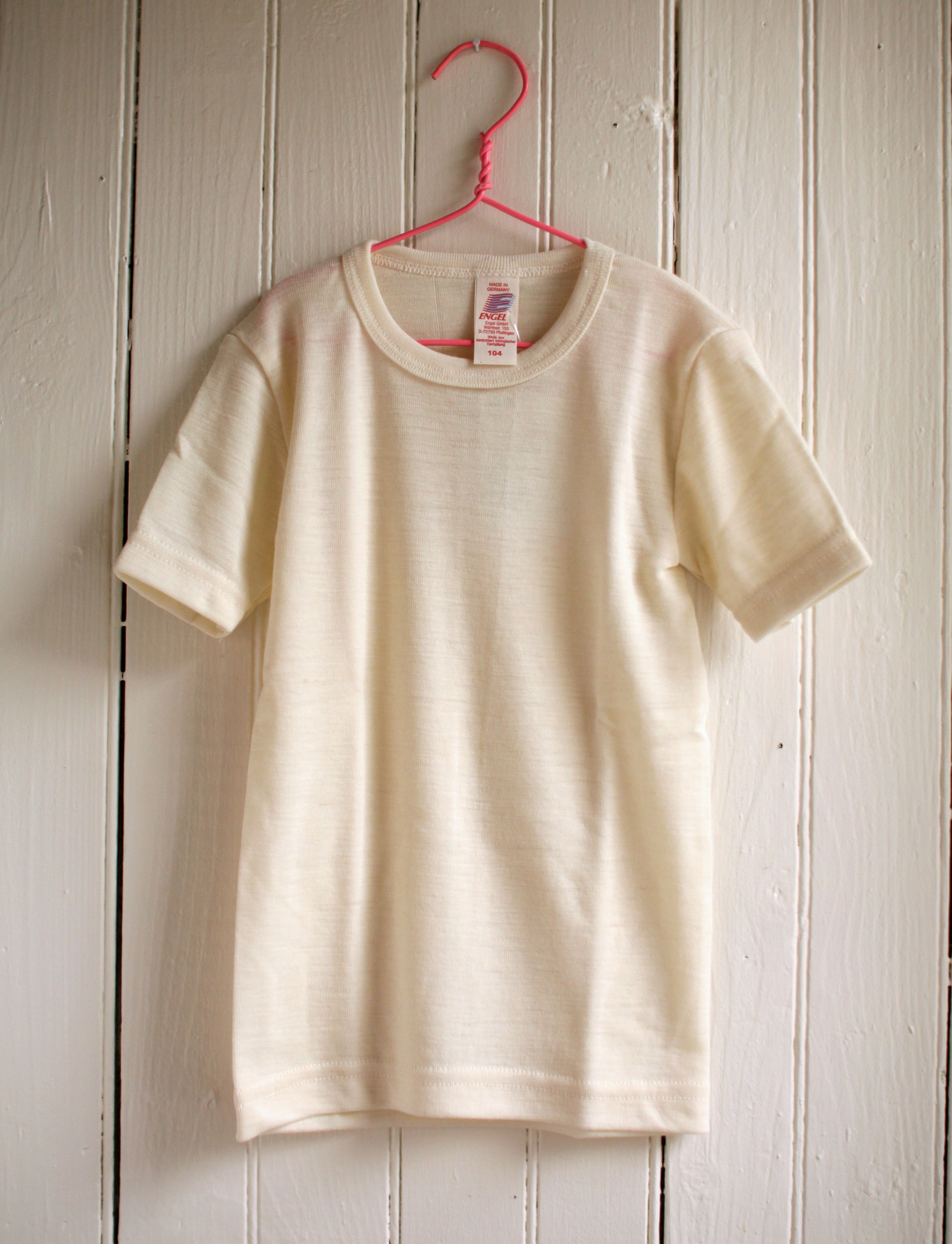 Engel Organic Wool Child's Short Sleeve Shirt