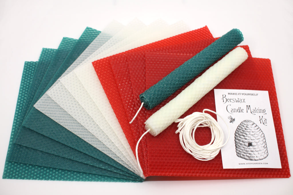 Christmas Colors Beeswax Candle Making Kit