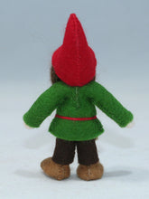 Load image into Gallery viewer, Garden Gnome with Hammer Felted Waldorf Doll
