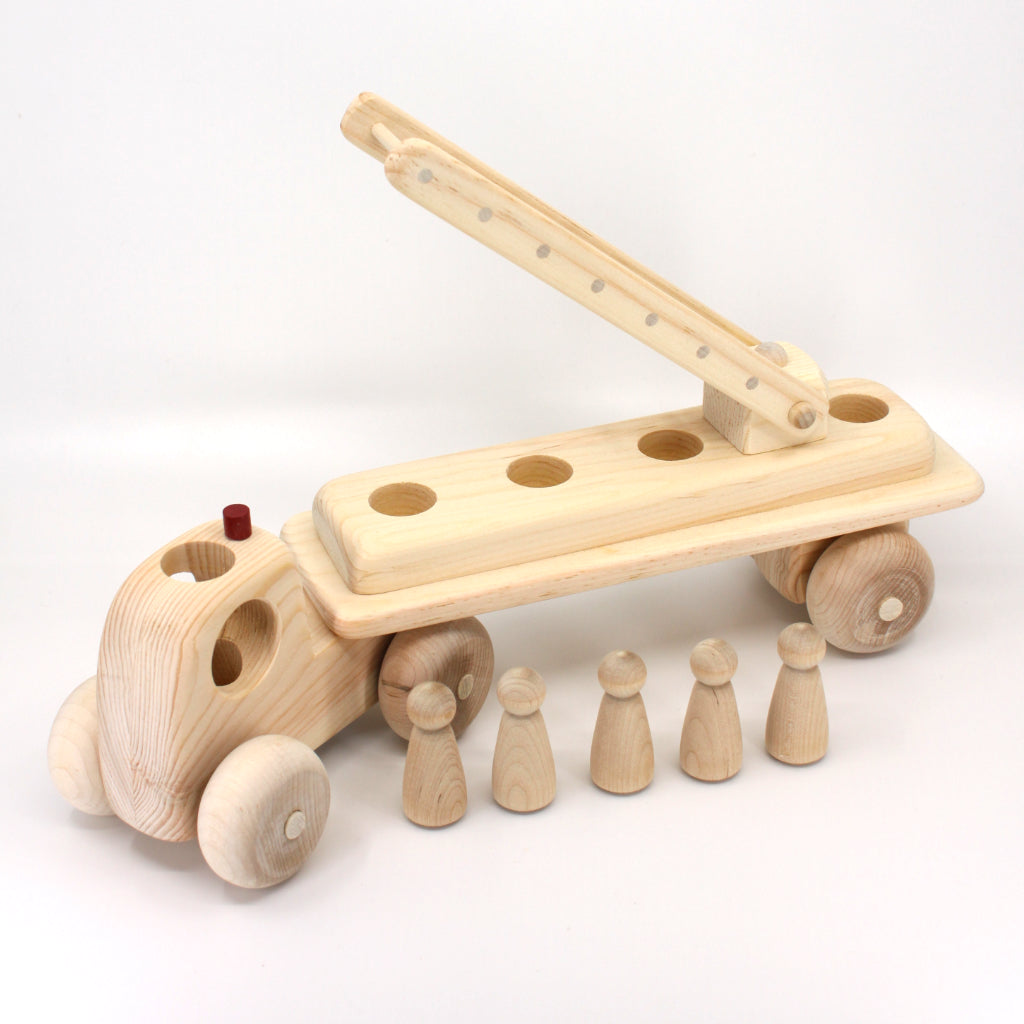 Wooden Toy Fire Engine Truck