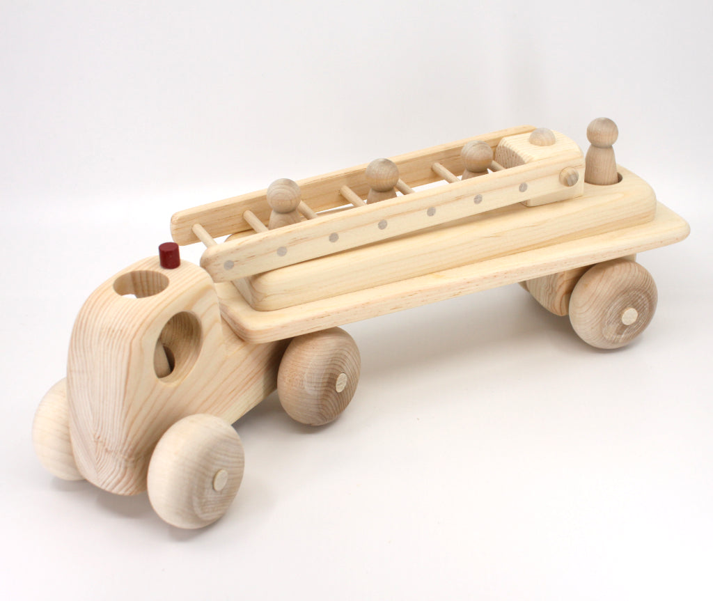 Wooden Toy Fire Engine Truck