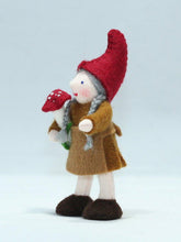 Load image into Gallery viewer, Woodland Gnome Woman Felted Waldorf Doll - Three Skin Tones
