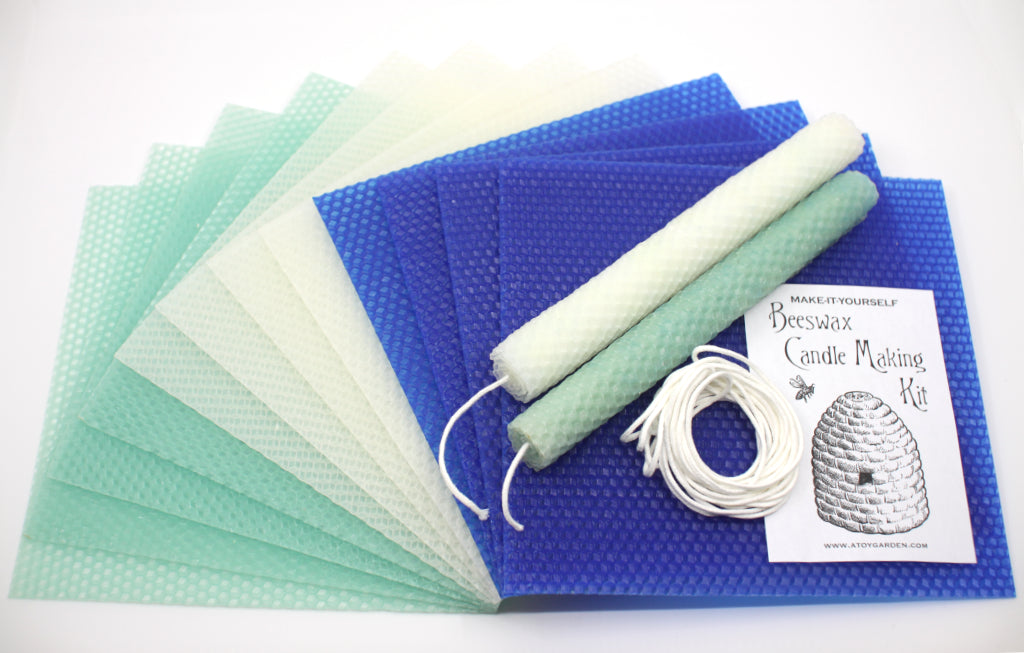 Hanukkah Colors Beeswax Candle Making Kit