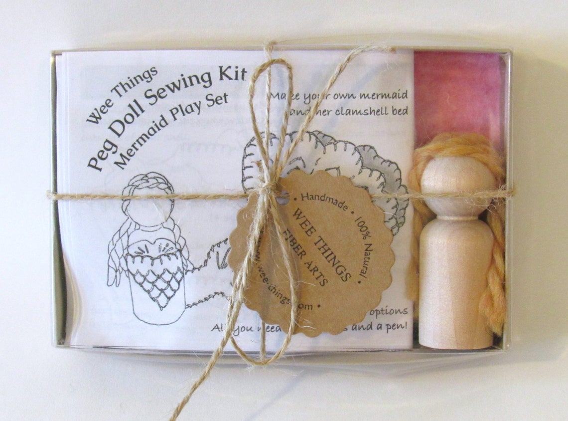Wee Felt Mermaid and Clamshell Bed Complete Sewing Kit