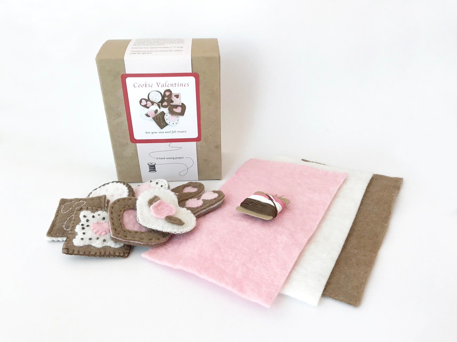 Wee Felt Valentine Cookie Complete Sewing Kit