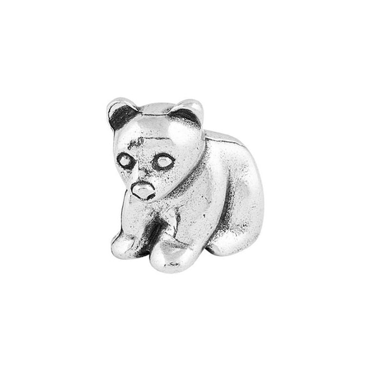 Pewter Bear Netsuke