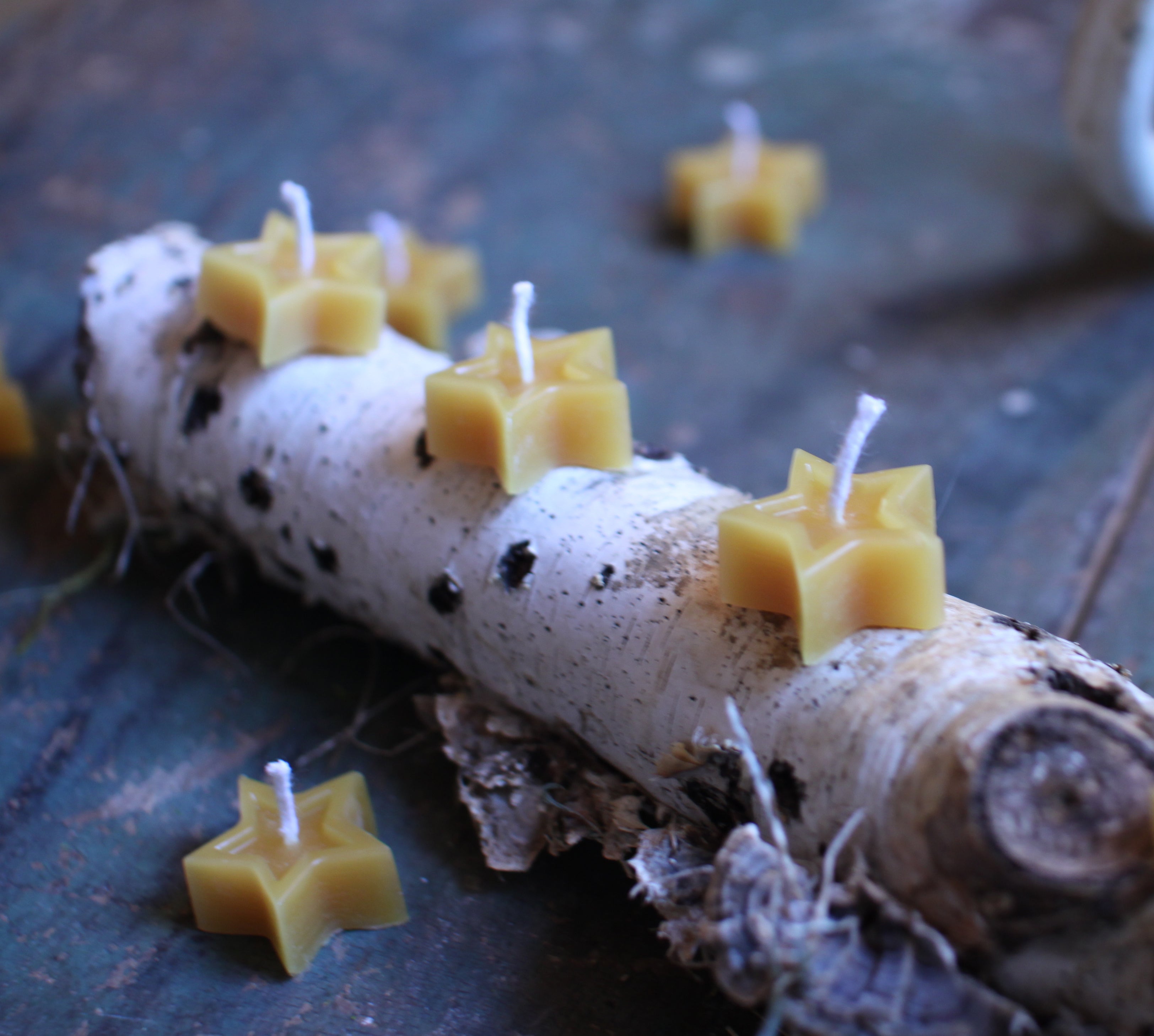 Beeswax Star Candles (Set of 10)